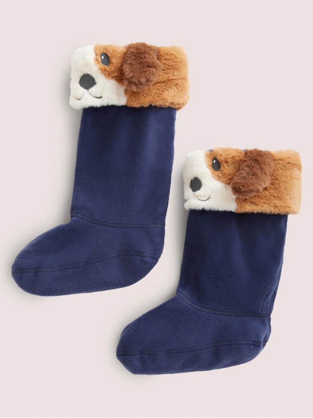 Mini Boden Boot Socks / Welly Socks XS shoe size 9-11 plush puppy dog